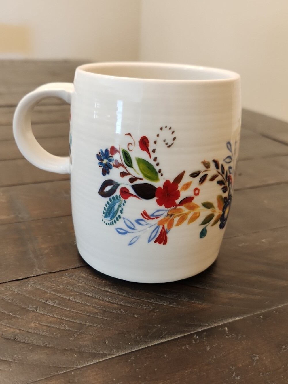 Anthropologie Petal Palette Monogram "D" initial Mug by Starla Michelle Halfmann - Picture 2 of 4